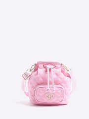 River Island Pink Girls Nylon Bucket Bag - Image 1 of 5