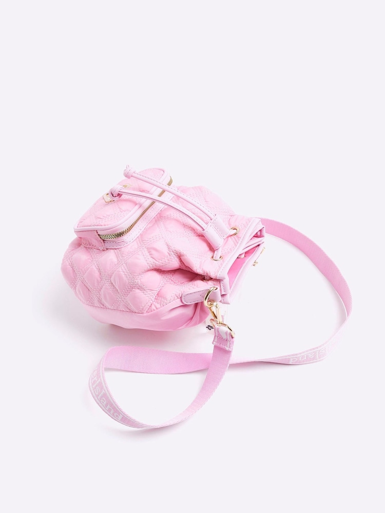 River Island Pink Girls Nylon Bucket Bag - Image 5 of 5
