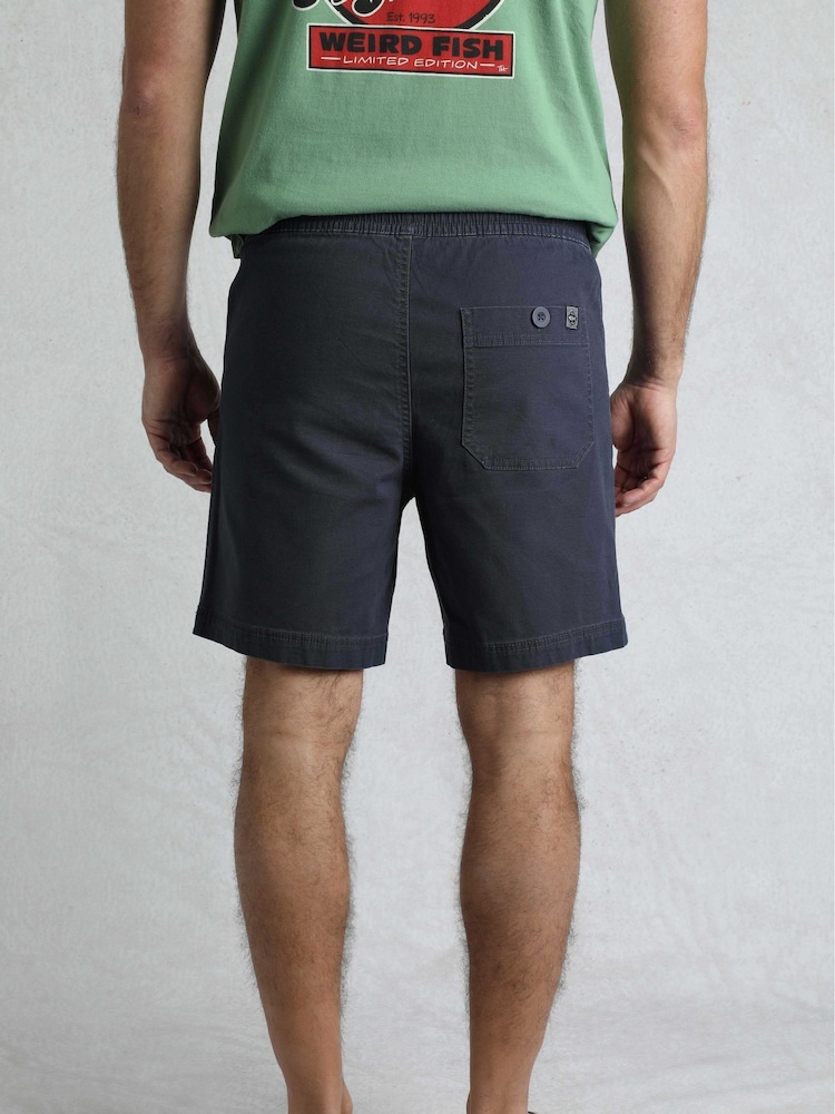 Weird Fish Blue Weston Relaxed Canvas 100% Cotton Shorts - Image 3 of 7