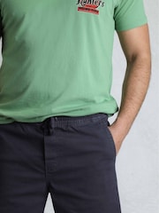 Weird Fish Blue Weston Relaxed Canvas 100% Cotton Shorts - Image 4 of 7