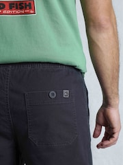 Weird Fish Blue Weston Relaxed Canvas 100% Cotton Shorts - Image 5 of 7