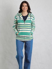 Weird Fish Blue Lana Printed Microfleece Pop Over Fleece - Image 3 of 8