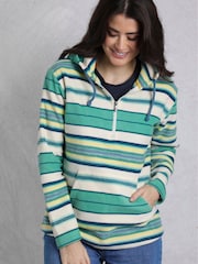Weird Fish Blue Lana Printed Microfleece Pop Over Fleece - Image 4 of 8