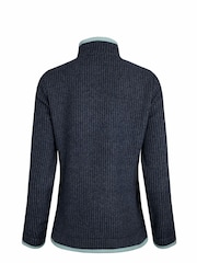 أزرق - Weird Fish Ariana Full Zip Grid Fleece Top - صورة 7 من 7