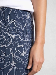 Weird Fish Blue Ares Printed Jerset A-Line Maxi Skirt - Image 5 of 7