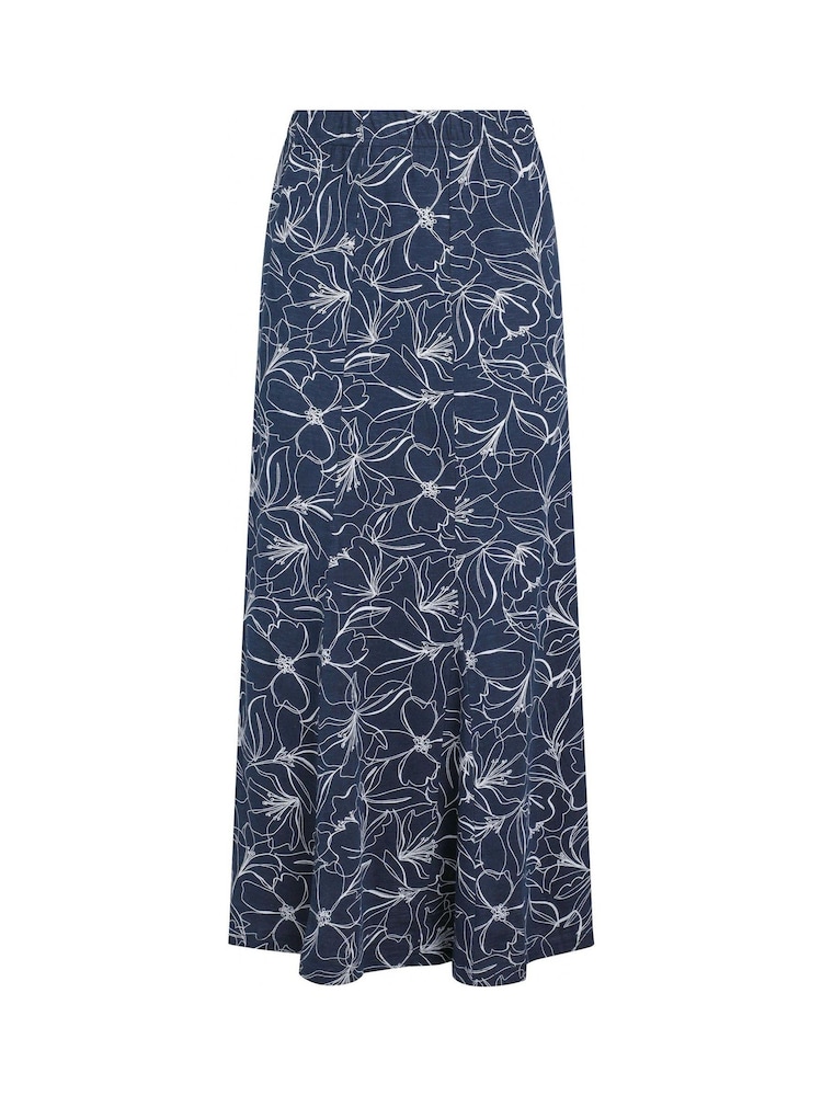Weird Fish Ares Printed Jerset A-Line Maxi Skirt - Image 5 of 7