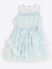River Island Blue Girls Embellished Tulle Dress - Image 2 of 4