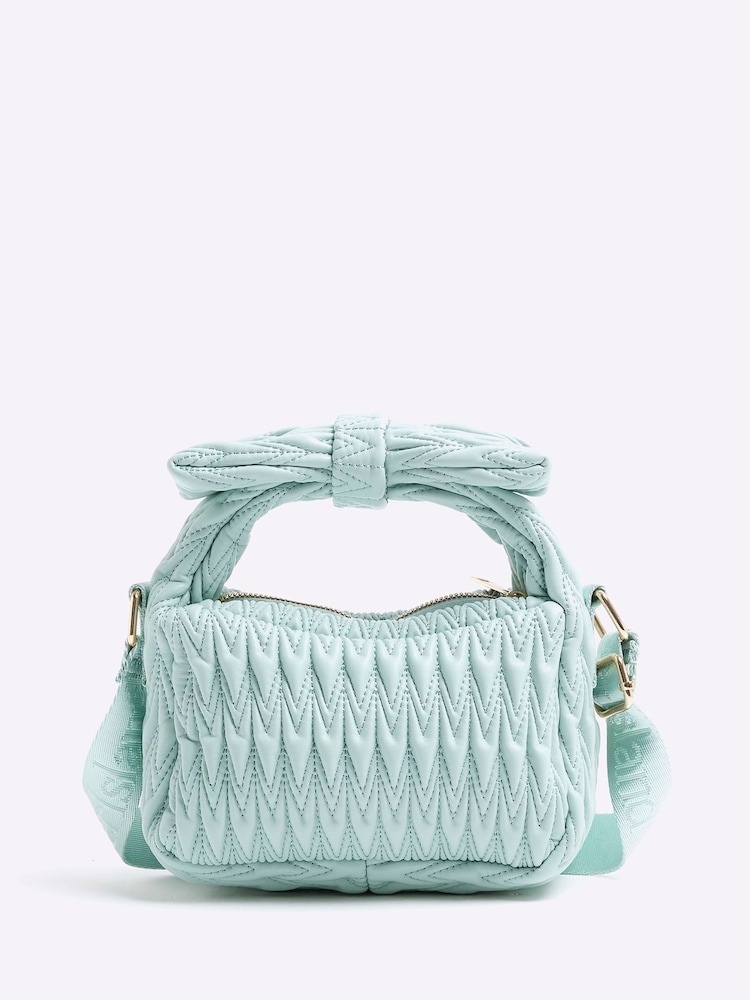 أزرق - حقيبة كتف بكشكشة للبنات من River Island - صورة 2 من 5