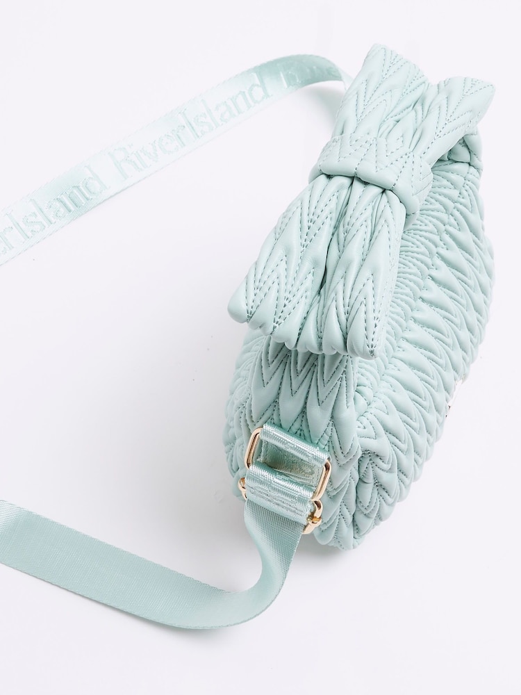 River Island Blue Girls Ruched Shoulder Bag - Image 4 of 5