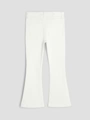 River Island White Girls Button Front Flared Jeans - Image 2 of 4