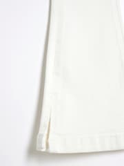 River Island White Girls Button Front Flared Jeans - Image 4 of 4