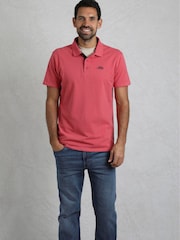 Розовый - Weird Fish Miles 100% Cotton Pique Polo Shirt - Image 1 of 6