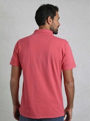 Розовый - Weird Fish Miles 100% Cotton Pique Polo Shirt - Image 3 of 6