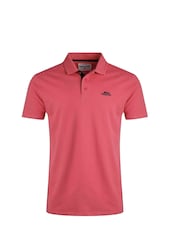 Розовый - Weird Fish Miles 100% Cotton Pique Polo Shirt - Image 5 of 6