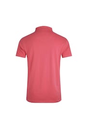 Розовый - Weird Fish Miles 100% Cotton Pique Polo Shirt - Image 6 of 6
