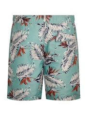 Weird Fish Blue Belukha Printed Swim Shorts - Image 8 of 8