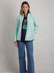 أخضر - Weird Fish Ariana Full Zip Grid Fleece Top - صورة 4 من 7