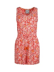Weird Fish Red Mare Viscose Printed Playsuit - Image 6 of 7