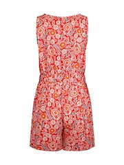 Weird Fish Red Mare Viscose Printed Playsuit - Image 7 of 7