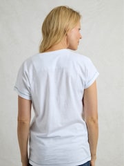 Weird Fish White Beach Run 100%  Cotton Graphic Slub T-Shirt - Image 2 of 7