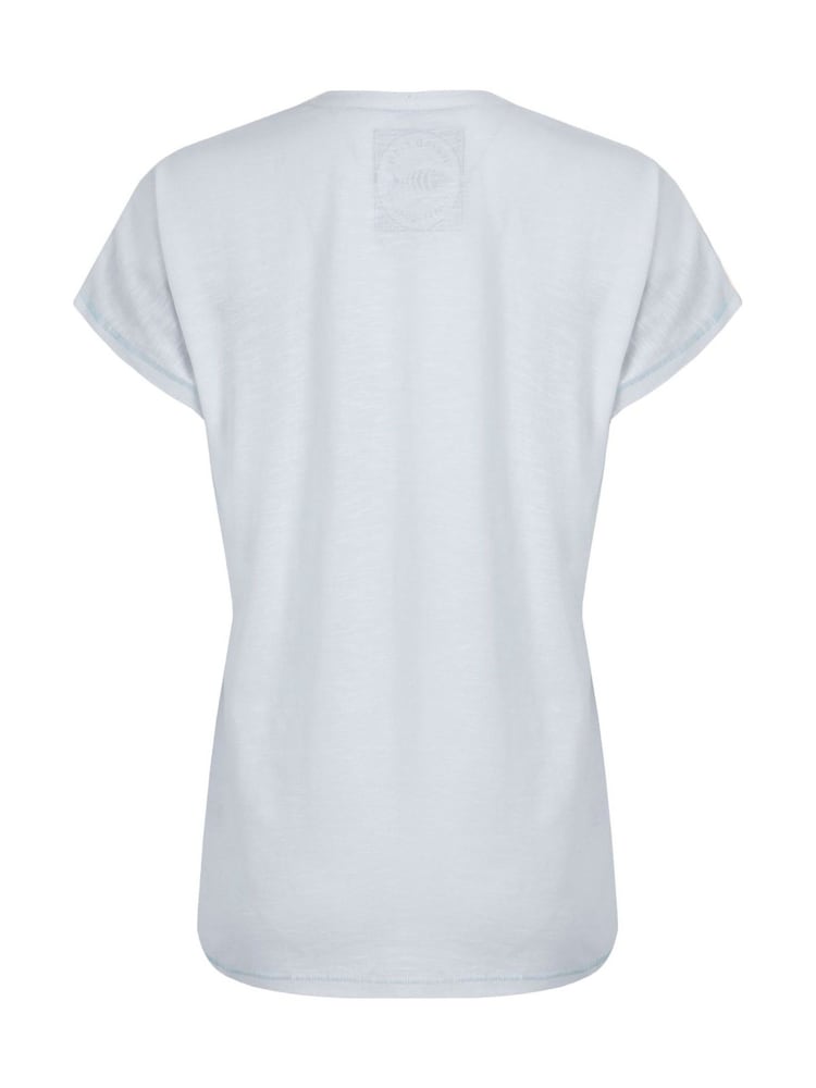 Weird Fish White Beach Run 100%  Cotton Graphic Slub T-Shirt - Image 7 of 7