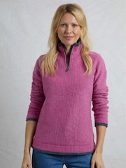 Weird Fish Red Beye 1/4 Zip Grid Fleece - Image 1 of 6