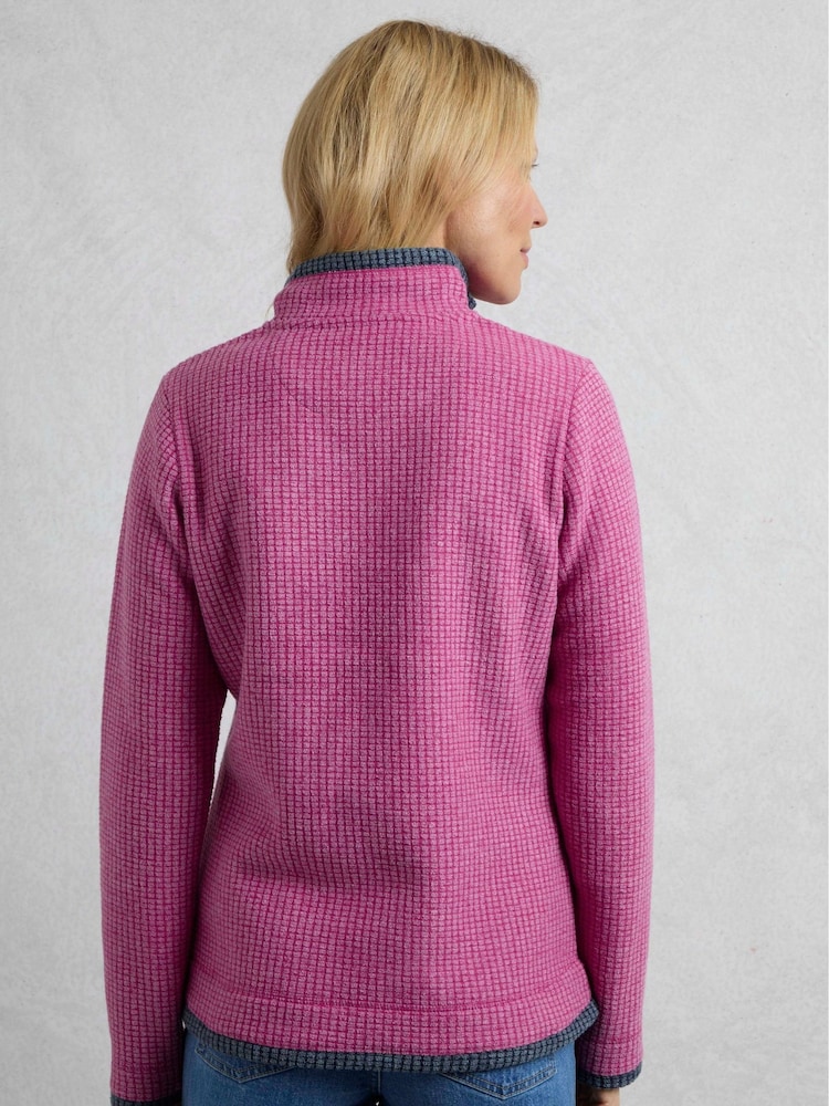 Weird Fish Red Beye 1/4 Zip Grid Fleece - Image 2 of 6
