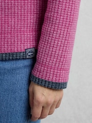 Weird Fish Red Beye 1/4 Zip Grid Fleece - Image 4 of 6