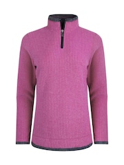 Weird Fish Red Beye 1/4 Zip Grid Fleece - Image 6 of 6