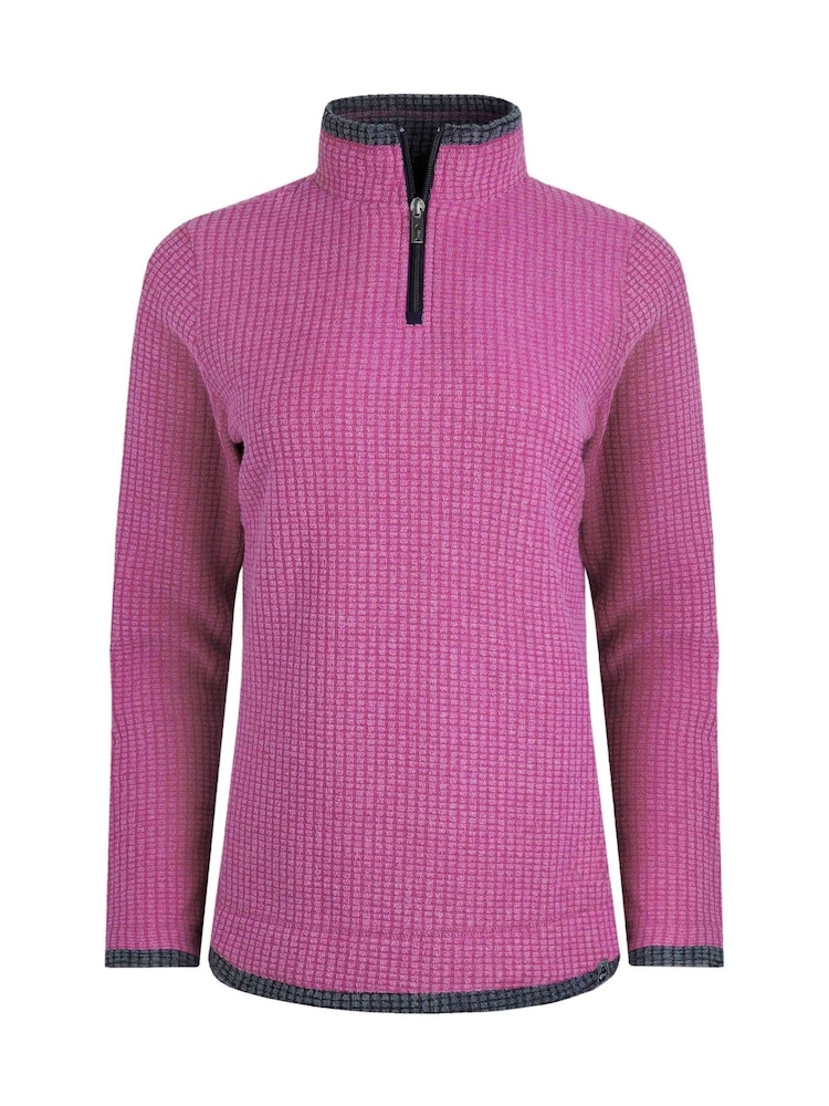 Weird Fish Red Beye 1/4 Zip Grid Fleece - Image 6 of 6