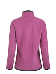 Weird Fish Red Ariana Full Zip Grid Fleece Top - Image 7 of 7