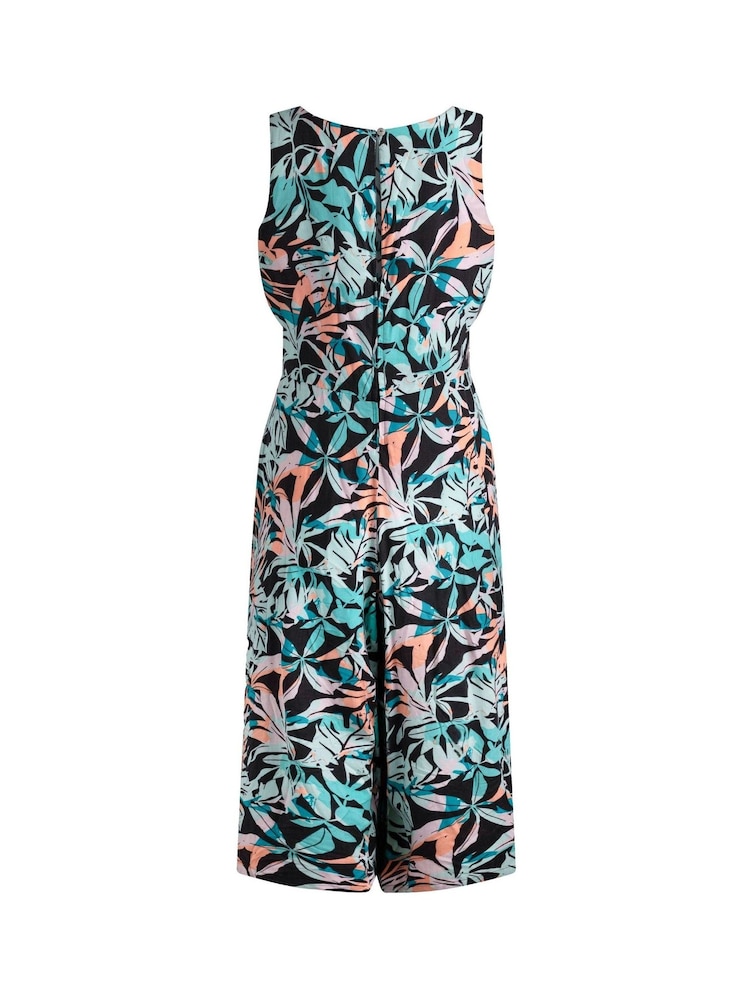 Weird Fish Blue Nalani Viscose Printed Jumpsuit - Image 8 of 9