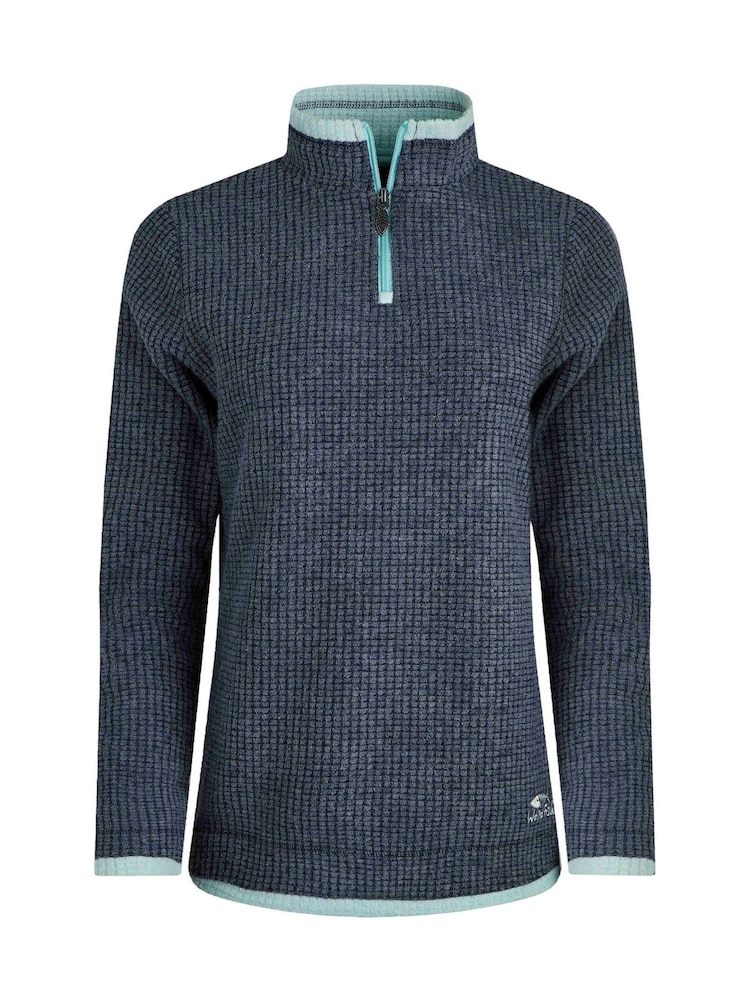 Weird Fish Blue Beye 1/4 Zip Grid Fleece - Image 6 of 6