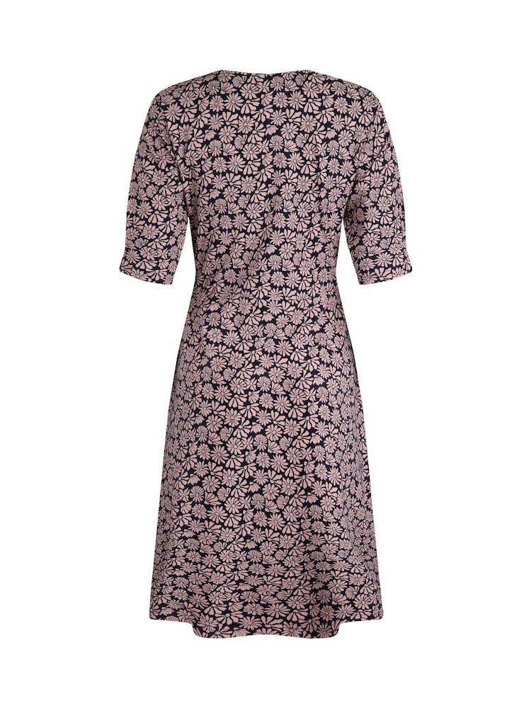 Weird Fish Pink Cassandra Printed Jersey Swing Dress - Image 5 of 5