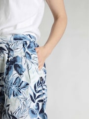 Weird Fish Blue Aloha Linen Rich Printed Shorts - Image 3 of 6