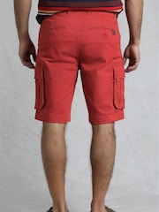 Weird Fish Red Rigney Cargo Shorts - Image 2 of 8