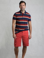 Weird Fish Red Rigney Cargo Shorts - Image 4 of 8