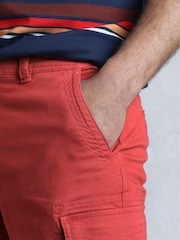 Weird Fish Red Rigney Cargo Shorts - Image 5 of 8