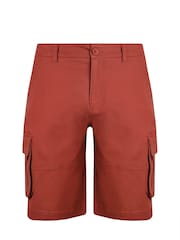 Weird Fish Red Rigney Cargo Shorts - Image 7 of 8