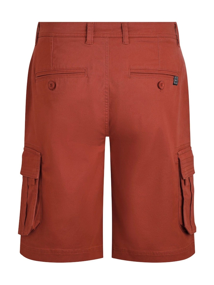 Weird Fish Red Rigney Cargo Shorts - Image 8 of 8