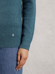 Weird Fish Blue Sinatra Patterned Jumper - Image 5 of 7