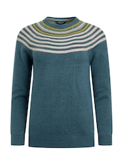 Weird Fish Blue Sinatra Patterned Jumper - Image 6 of 7