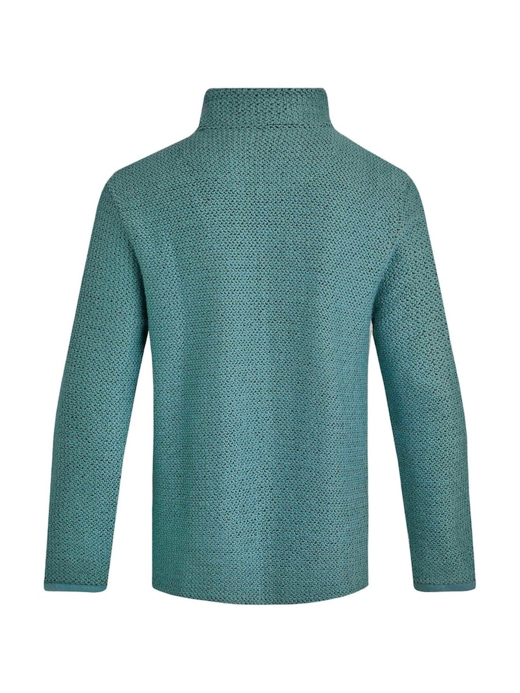 Weird Fish Dark Blue Cruiser Quarter Zip Macaroni Sweater - Image 7 of 7