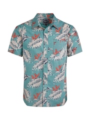 أزرق - Weird Fish Faraway 100% Cotton Short Sleeve Printed Shirt - صورة 6 من 7
