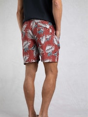 Weird Fish Brown Belukha Printed Swim Shorts - Image 2 of 7