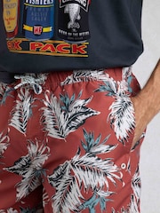 Weird Fish Brown Belukha Printed Swim Shorts - Image 4 of 7