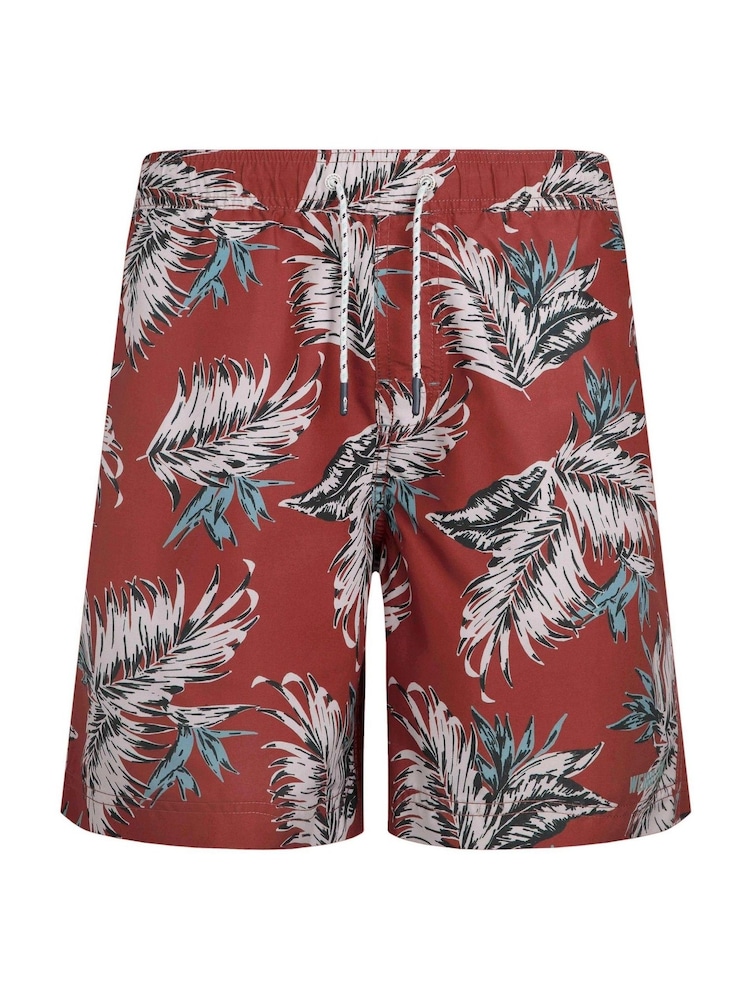 Weird Fish Brown Belukha Printed Swim Shorts - Image 6 of 7