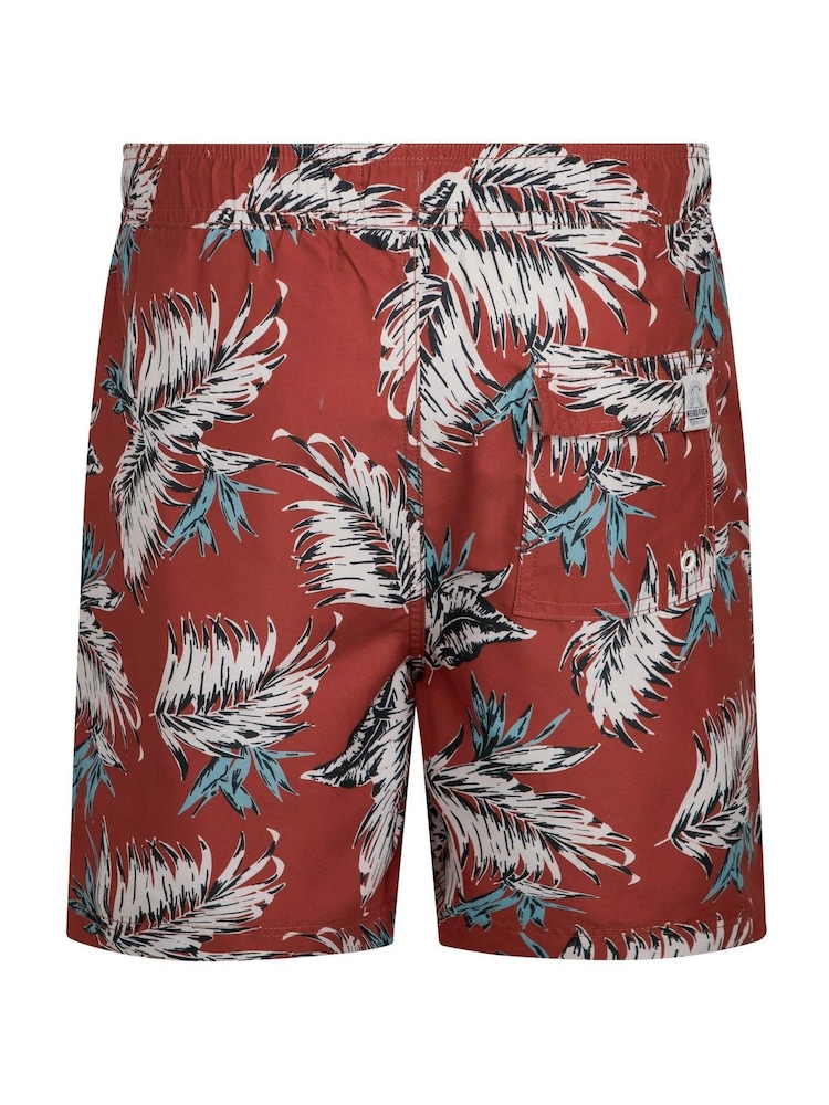 Weird Fish Brown Belukha Printed Swim Shorts - Image 7 of 7