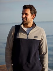 Weird Fish Black Tristan Colour Block Micro Fleece - Image 1 of 8