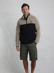 Weird Fish Black Tristan Colour Block Micro Fleece - Image 3 of 8